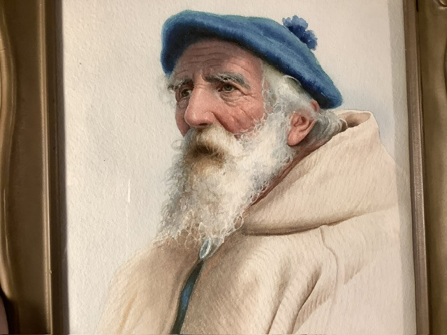 Orig Antique Watercolour Portrait by Antonio Enrico Fiorentino  in Arts & Collectibles in Belleville