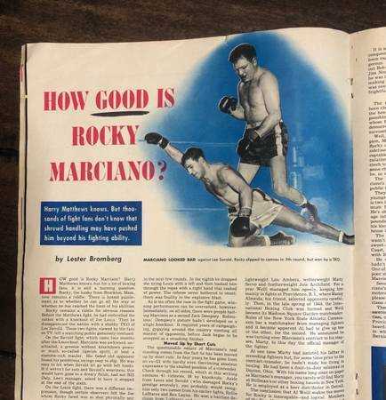 1952 September Police Gazette Rocky Marciano Joe Louis Boxing in Arts & Collectibles in Burnaby/New Westminster - Image 4