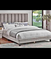 Brandz new velvet bed frame queen size