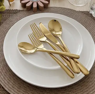 Gold Cutlery- Set of 20 [BRAND NEW!], View more