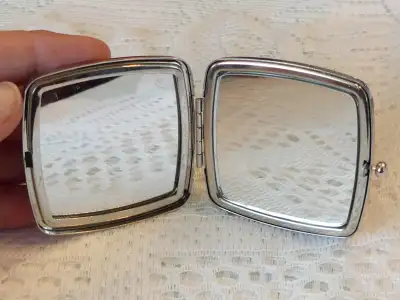 Blue Rhinestone compact mirror, View more