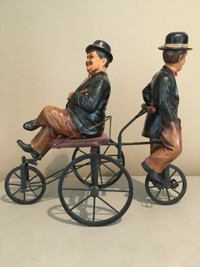 Vintage Laurel & Hardy Riding a Bike