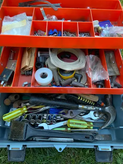 Mastercraft 3 Layer Toolbox Full with Little Bit of Everything, View more