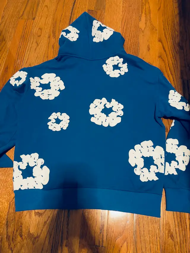 Denim Tears Size Small Blue Hoodie