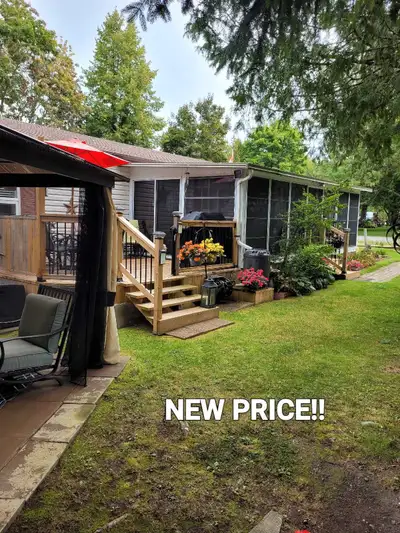 PRICE DROP $89,900 Seasonal site 2025 May 3- Oct 20 2025 (No hst on pre-owned park model) Approved t...