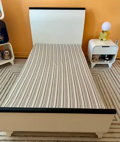 Solid wood twin bed made in Canada, View more
