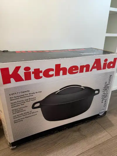  KitchenAid 6-quart Oval Cast Iron Dutch Oven , View more
