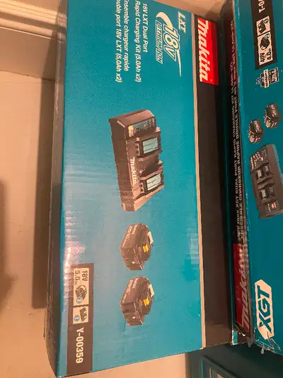 Makita 18v dual port charging and 5.0*2 battery, View more