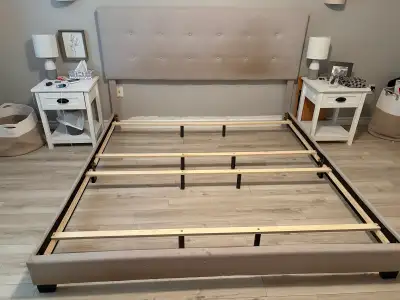 Upholstered King Bedframe, View more