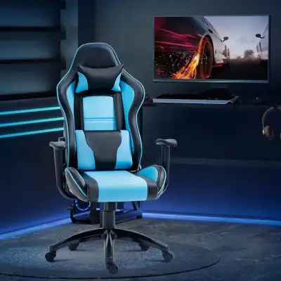 High Back Gaming Chair PU Leather Office Chair Desk Gamer Chair , View more