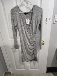 Grey sweater dress