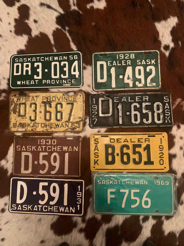 WANTED SASKATCHEWAN LICENSE PLATES  in Arts & Collectibles in Swift Current
