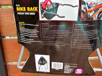 support mural avec panier pour ranger 2 vélos et accessoires , View more