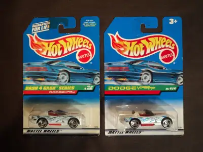 One Dodge Viper RT/10 has a black plastic China base and the other one has a black plastic Thailand...