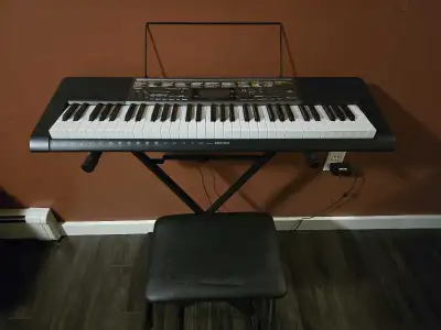 Casio LK-265 keyboard / Piano w stand and bench, View more