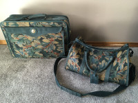 Vintage Diane von Furstenberg tapestry luggage set