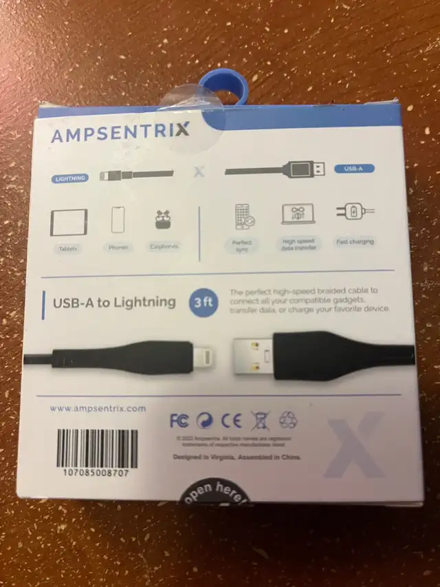 USB-A to Lightning Cable in Cell Phone Accessories in Stratford - Image 3