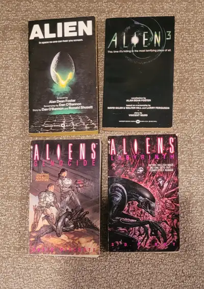 Lot of 4 Aliens paperback books (2 vintage movie tie-ins), View more