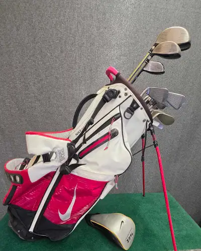 NIKE Right Golf Clubs Irons with TAYLORMADE Driver & Stand Bag , View more