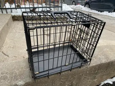 Steel Pet Crate Animal Cage Dog Cat Etc. 18"Lx15"H x12"W Approx., View more