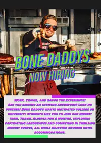 Bone Daddys BBQ - Travelling Summer Job - Covered Accommodations