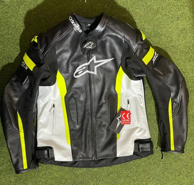 Alpinestars Motorcycle Leather Biker Jacket