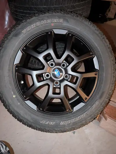 225/60 R17 tires, are the Yokohama Geolander the car came with, 80% tread left (used for about 18000...