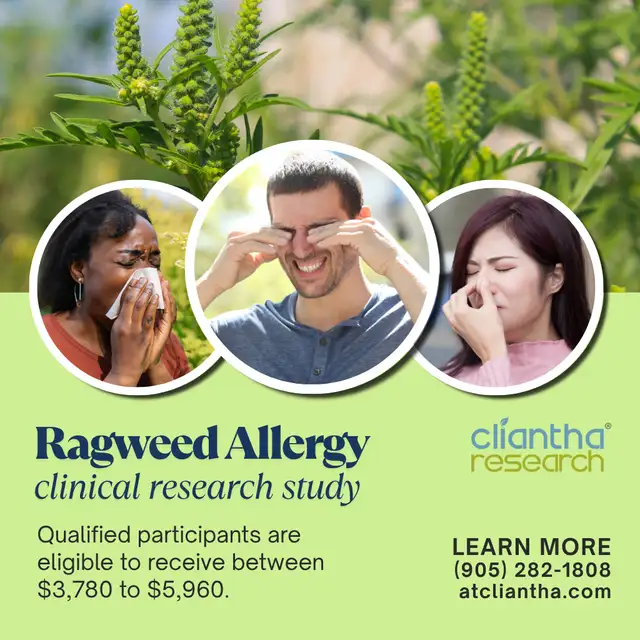 Ragweed Allergies - Paid Clinical Research Study63611982722051120