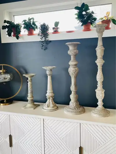 Tall Ornate Candle Pillars - 4 to choose from, View more