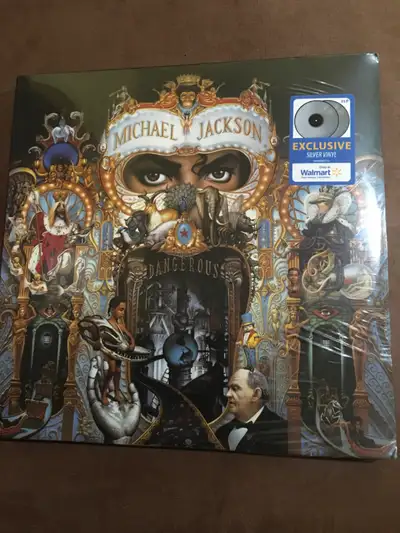 Michael Jackson Dangerous silver vinyl Brand new sealed 2LPs record album limited edition collectibl...