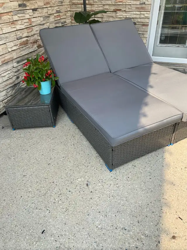 New in boxes!  2 patio loungers and table63234885544065121