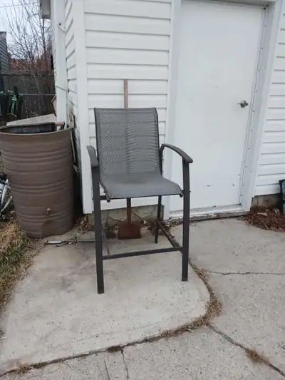 6 Directors chairs in hood condition and a table with no glass. Asking $50 or all off it.