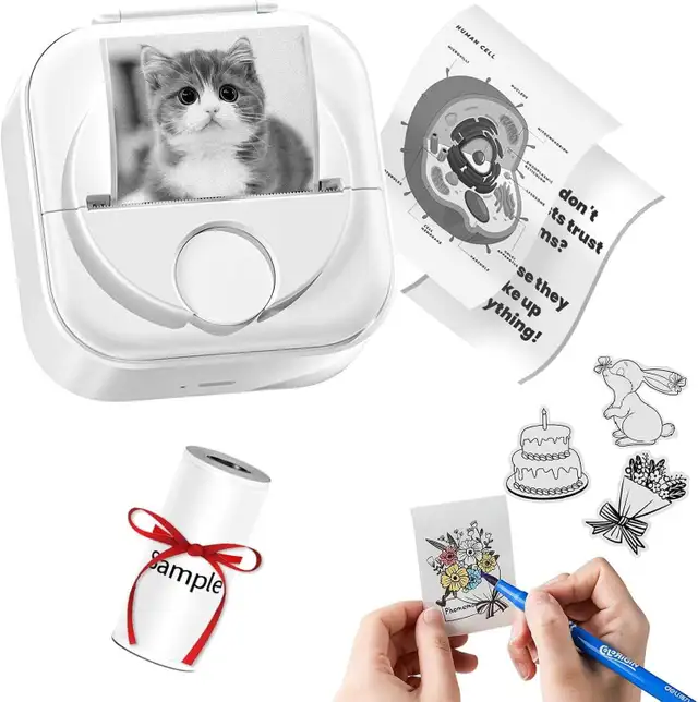 Itari Q02 Mini Bluetooth Sticker Printer – Inkless, Portable,  in Cameras & Camcorders in City of Montréal - Image 2