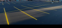 Parking lot sweeping and line painting