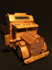 TOW-TRUCK    MADE OF POPSICLE   STICKS
