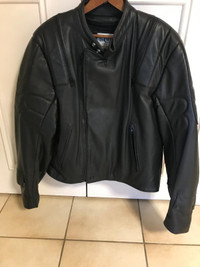 Motorcycle jacket. Men's 44. Fits like Medium. Black. Like new.