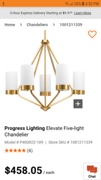 Progress Lighting Elevate Five-light Chandelier