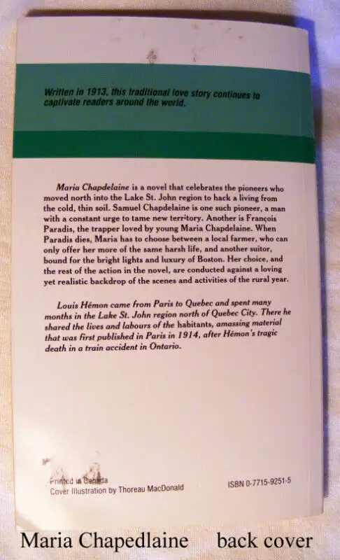 Canadian classic books Maria Chapdelaine and Sunshine Sketches in Fiction in City of Toronto - Image 5