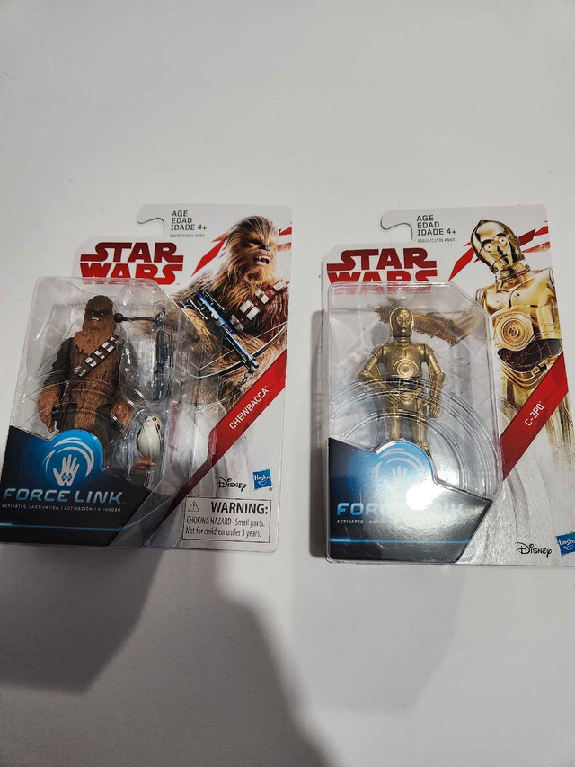 Star wars figures new in pkg, chewbacca and c3po force link in Toys & Games in New Glasgow