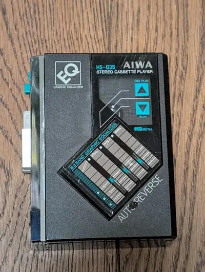 AIWA HS-G35 Stereo Cassette Player with Graphic Equalizer, View more