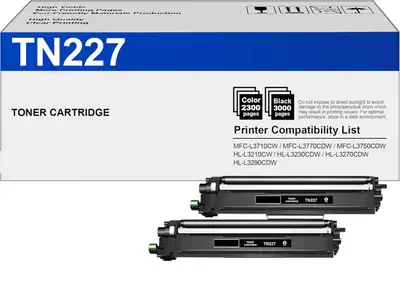TN227 Toner Cartridges Black - 2 PACK, View more