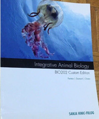 Integrative Animal Biology, BIO 202 Custom Edition