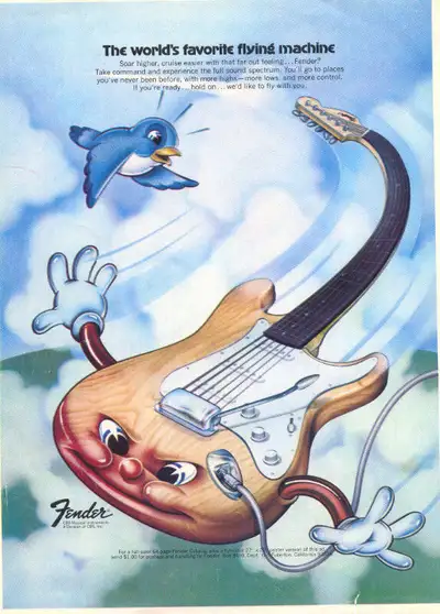 Fender guitar stratocaster ( reprint ) poster affiche, View more