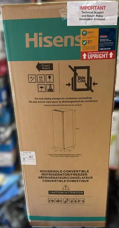 Hisense 6.0 cu ft. Convertible Upright Fridge or Freezer, View more