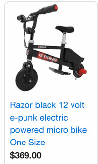 E-punk bike excellent idea for a Christmas gift