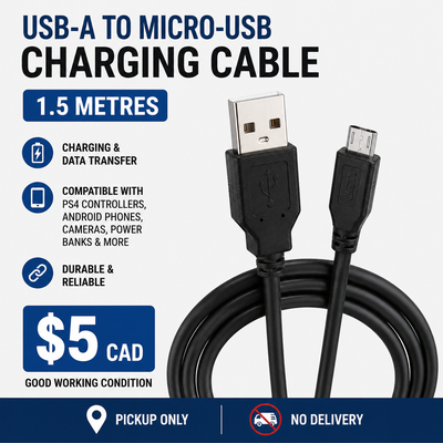 USB-A to Micro-USB charging and data cable 1.5 m., View more