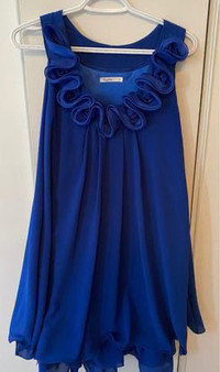 Blue Chiffon Party Dress