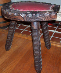 Vintage wooden Horseshoe Stool