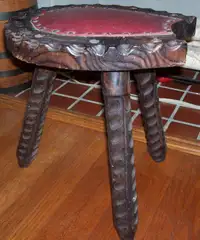 Vintage wooden Horseshoe Stool
