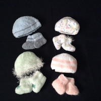Baby Items - Hand Knitted - Hats, Booties and Mitts.